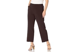 Briggs New York Women's Plus Size Pull on Dress Pant Average & Short Length
