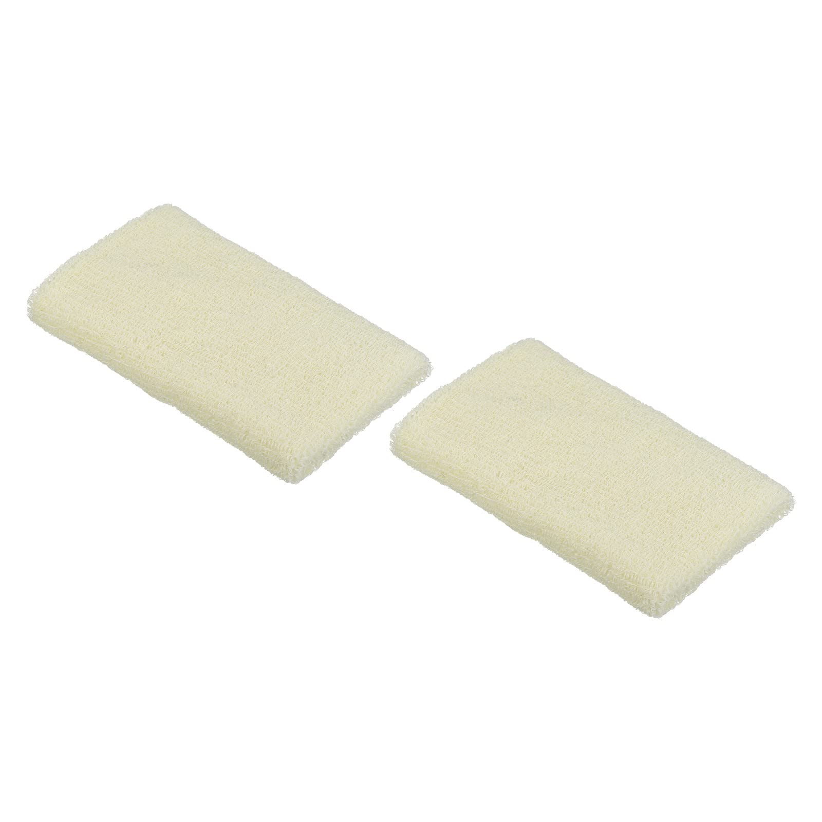 PATIKIL Sports Wristbands 8x15cm, 2 Pack Cotton Terry Cloth Absorbent Sweatband for Tennis Basketball Working Out Athletic Running, Beige