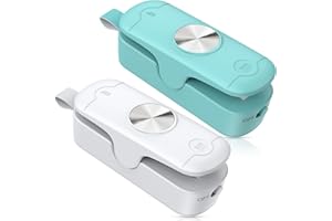 OEOP Bag Sealer, 2 in 1 Mini Bag Sealer Heat Seal and Cutter, Portable Chip Bag Sealer Heat Sealer Bag Resealer for Snacks Candies Plastic Bag Food Storage (Batteries Included)
