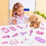 MELAND Doctors Set for Kids 24pc Vet Doctor Kit with Dress Up Costume view 2