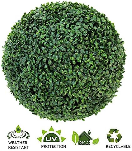 tonchean 20" Artificial Topiary Plant - Artificial Plant Ball for Home, Wedding, Garden, Farmhouse, Patio, Indoor and Outdoor Decor