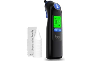 Ear Thermometer, Highly Accurate Ear Thermometer for Kids, Adults and Babies, 30 Memory Recall, 1s Result and 3-Color Fever A