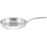 Demeyere 1523 Atlantis Proline 9.4-inch Stainless Steel Fry Pan | Oven safe to 500&deg;F, Silvinox Finish Resists Fingerprints, Stay-Cool Handles, Induction Cookware Compatible &amp; for All Cooktops