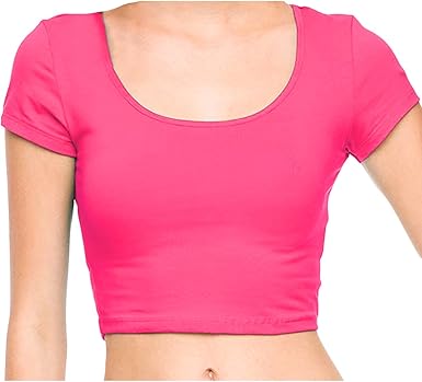 hot pink short sleeve top