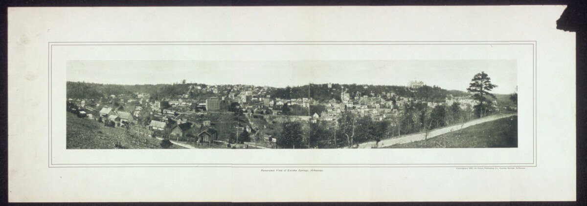 c1901 Panoramic view of Eureka Springs, Arkansas 24" Vintage Panorama photo