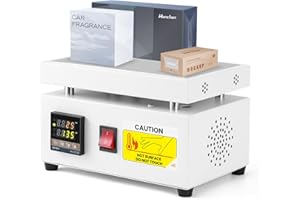 Hanchen Cellophane Wrapping Machine Manual Cellophane Overwrapping Machine Desktop Heating Sealing Machine for BOPP Perfume Cosmetics Poker Box PVC Heat Sealer Film (LS12-200)