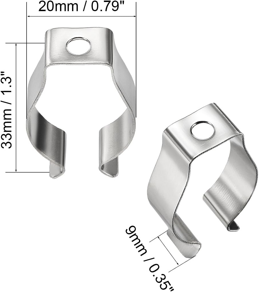 sourcing map T8 U Clips Holder Bracket for LED Light Tube LED Fluorescent Tube Replacement Mounting Accessories - Image 5
