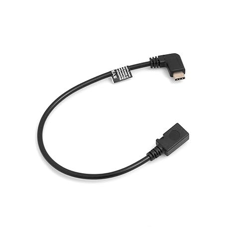 System-S USB 3.1 Typ C Kabel Stecker 90° Grad gewinkelt zu Micro USB 2.0 Buchse Datenkabel Ladekabel Adapter Verlängerung (ca