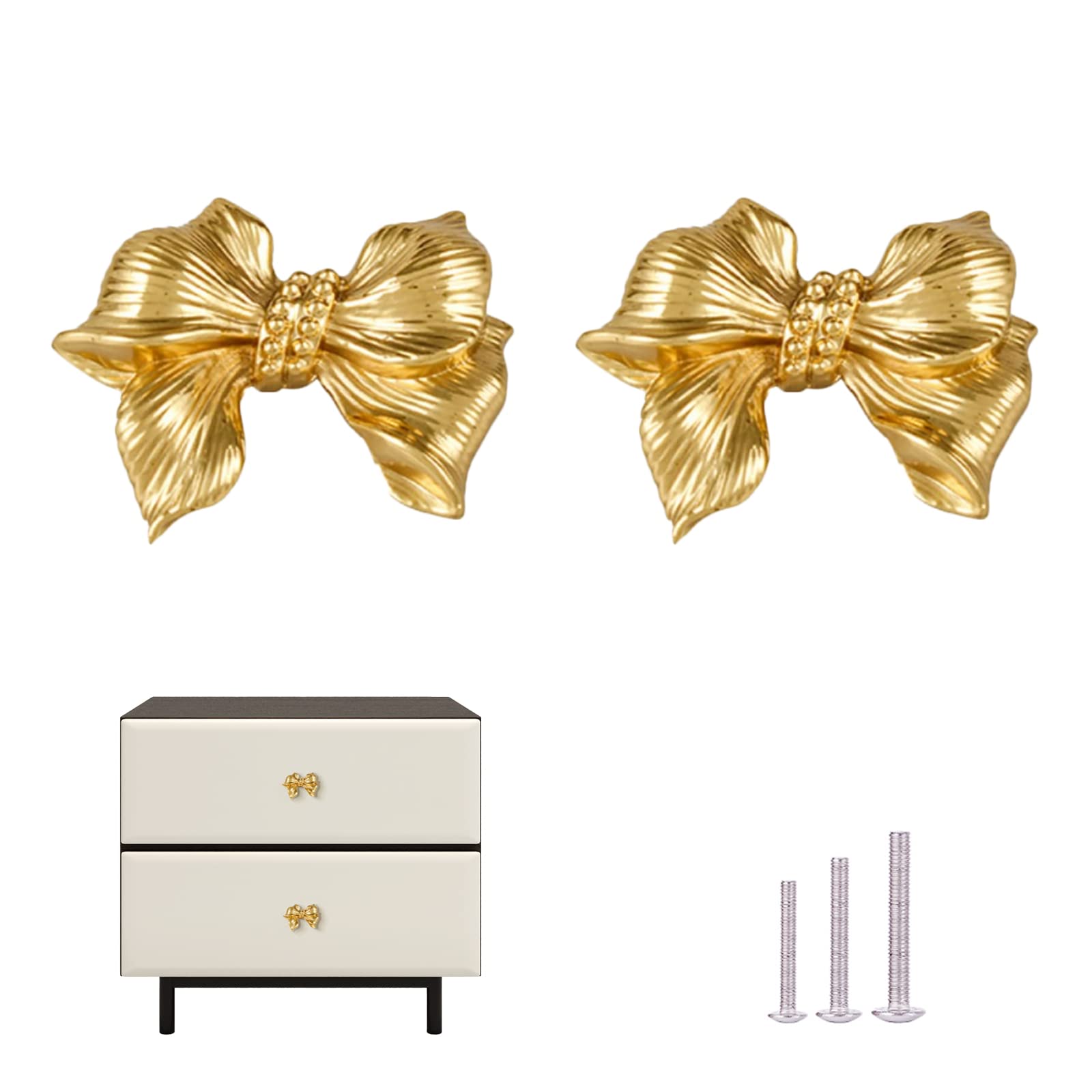 Updatepoint Gold Bow Cabinet Knob, Cabinet Pulls for Drawer Cupboard Glass Door Dresser Wardrobe Home Hardware Pulls Handles 2 Pack (Bow A) Updatepoint Gold Bow Cabinet Knob, Cabinet Pulls for Drawer Cupboard Glass Door Dresser Wardrobe Home Hardware Pulls Handles 2 Pack (Bow A)
