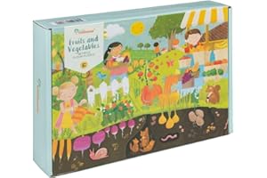 SINOEEM Educational Fruits and Vegetables 48-Piece Children's Floor Puzzle