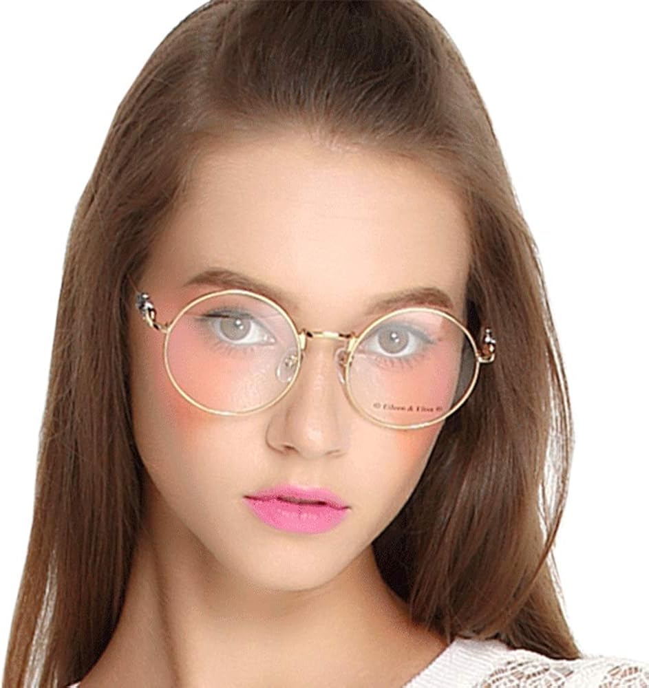 round gold frame glasses