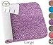 Yimobra Lively Color Bath Rugs XL 31.5 X 19.8 Inch Soft Non Slip High Absorbent Bathroom Mats Purple with Red (Presented Wall Hooks 3 Pack)