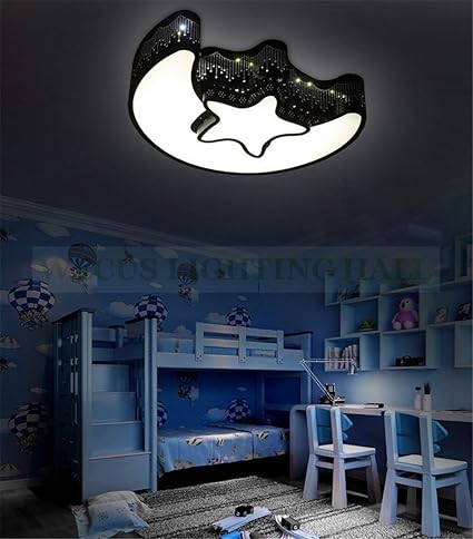Amazon Com Creative Star Half Moon Led Ceiling Light Led Child
