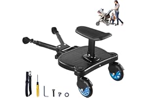 FANCEMOT Detachable Seat Stroller Board, 2 in 1 Sit and Stand Stroller Glider Board, Universal Stroller Board, Stroller Attachment for Toddler to Ride, for 2-6 Years Old Children, Max Load 55lbs (Blue)
