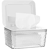 Whiidoom Wipes Dispenser, One-Handed Operation Wipe Holder for Baby & Adult, Seal-Designed Wipes Container for Bathroom Keep 