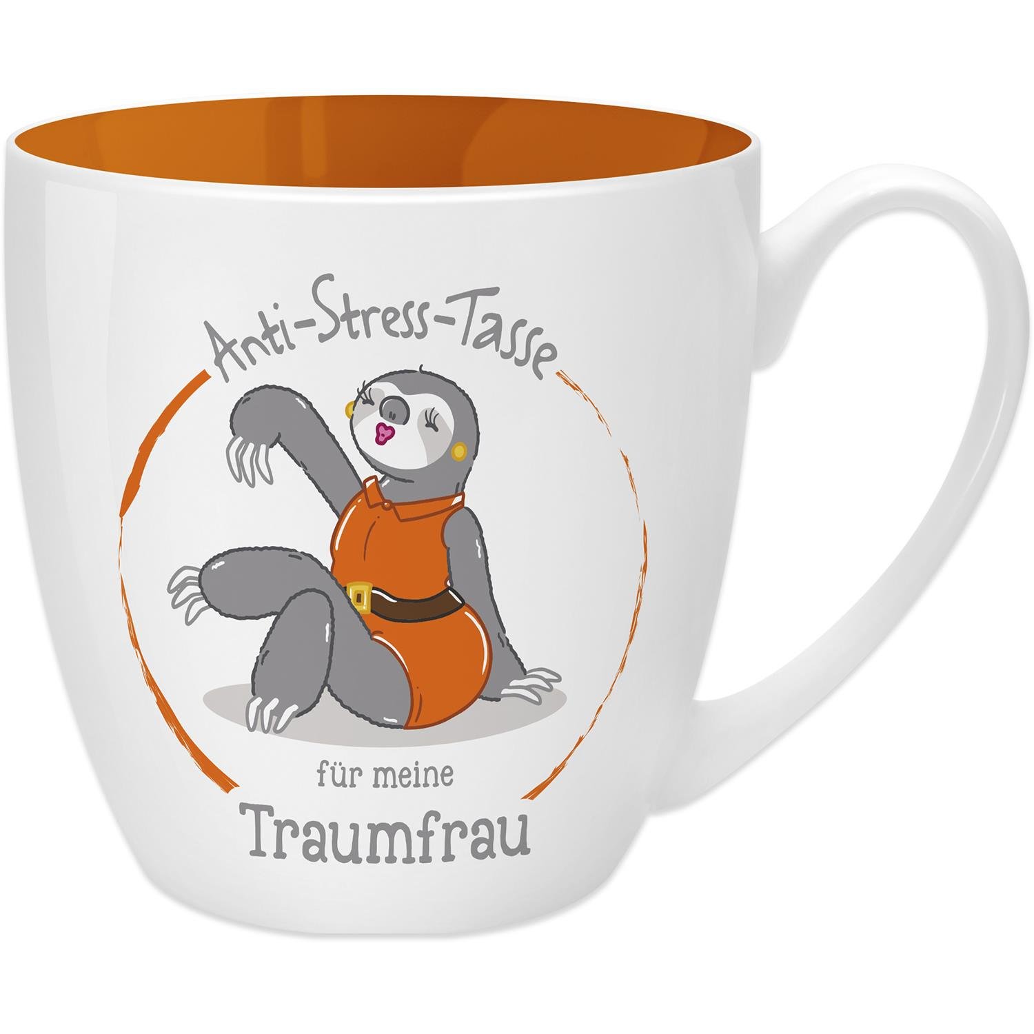 GRUSS & CO 45511 Anti-Stress Mug with Saying, 45 cl, New Bone China Gift for Her — image 1