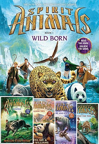Spirit Animals Set of 5 Books: #1 Wild Born Spirit Animals #2: Hunted Spirit Animals #3: Blood Ties Spirit Animals #4: Fire and Ice Spirit Animals #5: Against the Tide