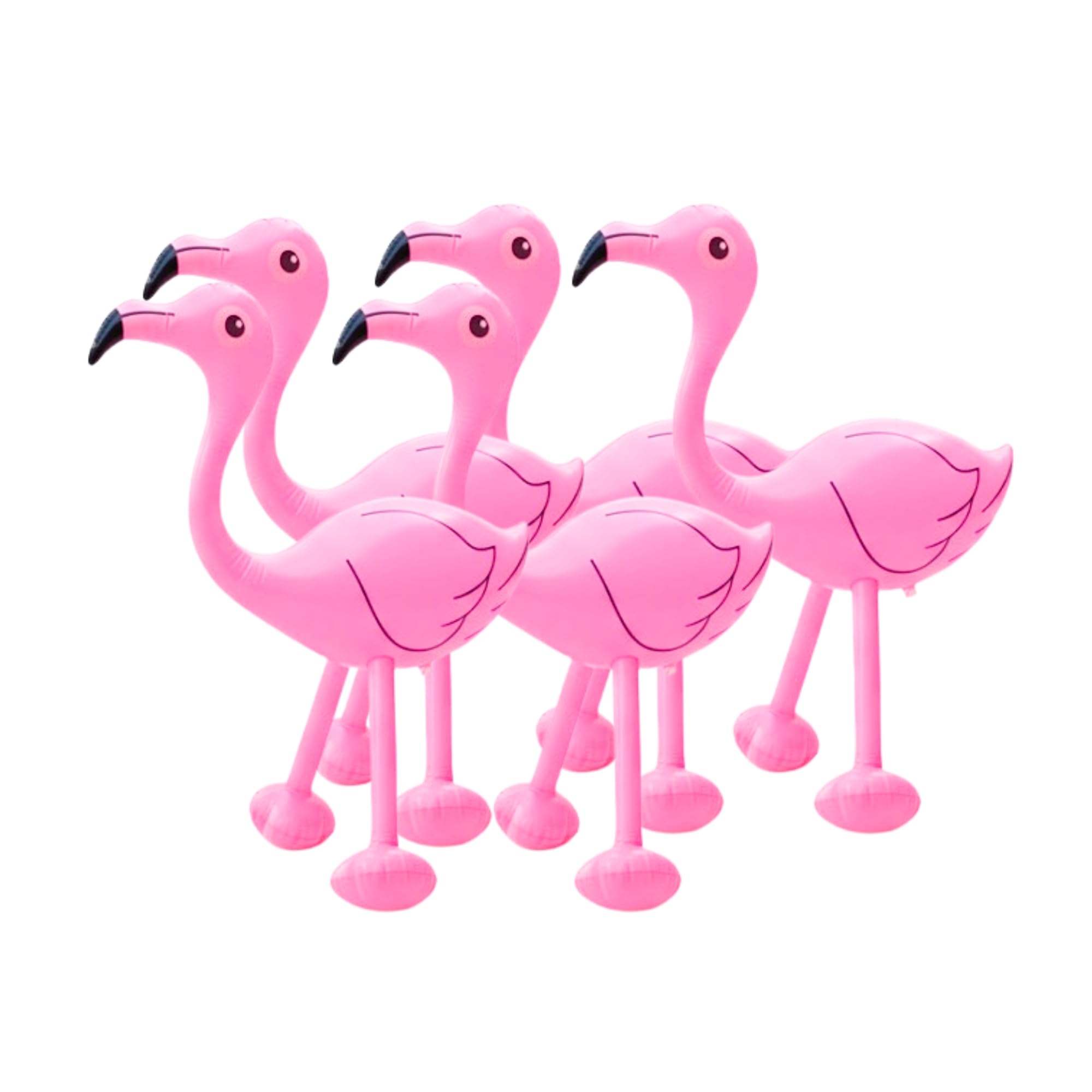 12 Pcs Inflatable Pink Flamingo Blow Up Party Decorations 45 cm, Tropical Hawaiian Luau Fancy Dress Props for Hen Do, Stag Party, Pool Parties, Summer Events and Photo Booth Accessories