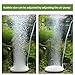 hygger Aquarium Air Stone, Fish Tank Bubbler, Nano Furnace Flue Round Stone Disk, Small Bubbles and High Dissolved Oxygen for Hydroponics, with 2 Suction Cups, 1 Adjust Valve, 1 Check Valve (2 Inch)
