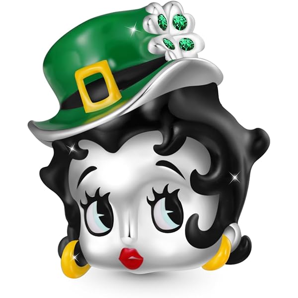 Amazon.com: FindingKing 14K Gold Betty Boop Charm with 18