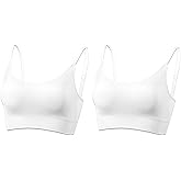 AMRIY Womens Sports Bras for Women Light Support Padded Workout Bras for Women Supportive Seamless Women's Wireless Yoga Bra