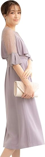 Amazon ケティ Ketty 部分レース使いワンピース M パープル ワンピース チュニック 通販