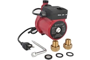 SHYLIYU 115V/60Hz 3/4 inch Outlet Cast Iron Pressure Booster Pump Hot Water Automatic Recirculating Pump Cast Iron Circulator Pump