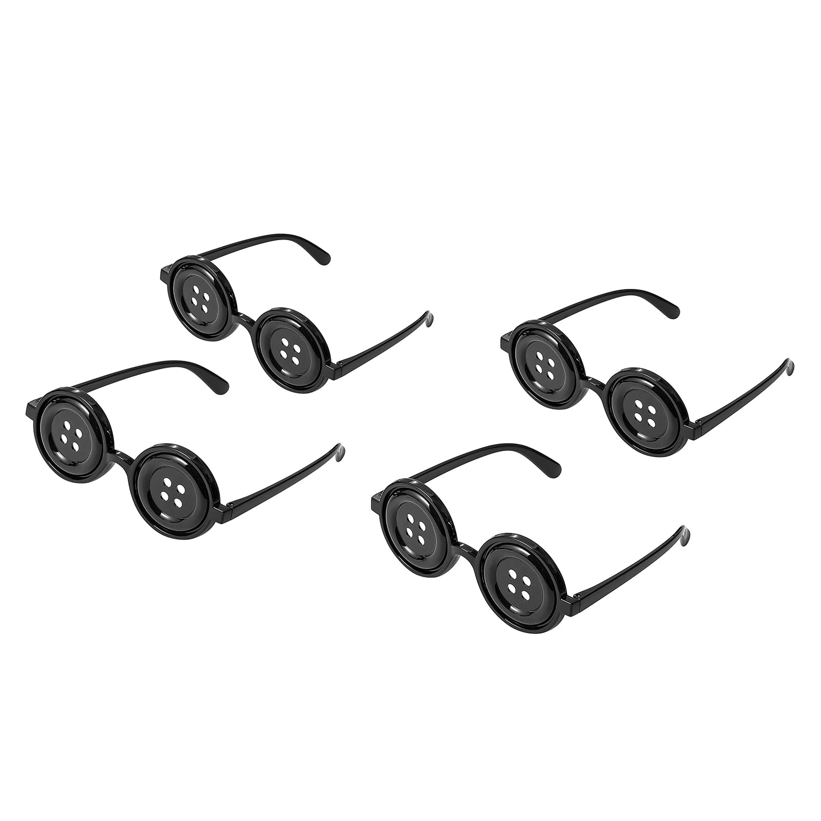 Photo 1 of PUCAPOCO Button Glasses Button Eyes Glasses for Women Men Halloween Costume Party Decorations(4PC)