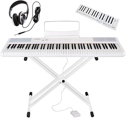 Amazon Artesia 電子ピアノ アマゾンオリジナル バリューセット 鍵 Performer Wh ホワイト サスティンペダル スタンド ヘッドフォン 鍵盤デザインクロス付属 楽器 音響機器 楽器