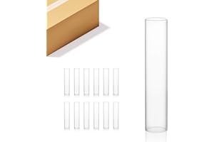 WGVI Hurricane Candle Holder Sleeve, Wide 3", Height 16", Clear Glass Cylinder Candleholder, Chimney Tube, Open Ended Candle Shade, 12 Pieces Bulk