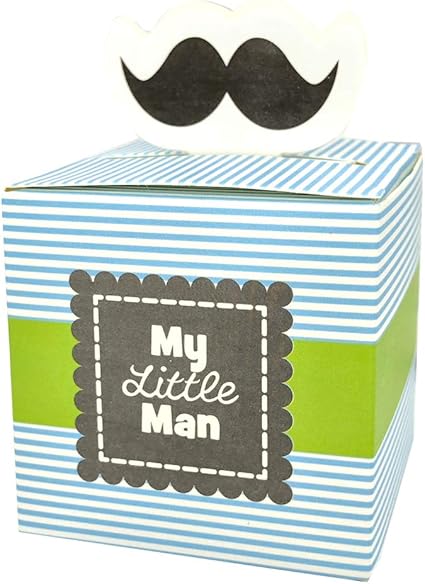 Amazon Com 24pcs Cute Mustache Gift Boxes Baby Boy Birthday