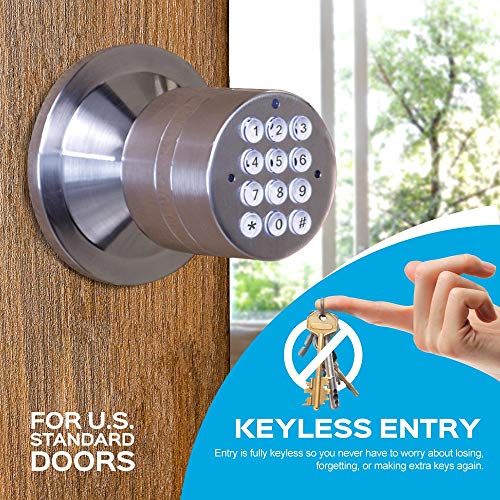 TurboLock Keyless Electronic Keypad Entry Door Lock Smart Knob Kit with
