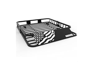 GarveeLife 46 in x 36 in Universal Roof Rack Carrier Basket, 200 LBS Capacity Rooftop Cargo Rack, Car Top Luggage Holder Basket Heavy Duty for SUVs, Trucks, Vehicles