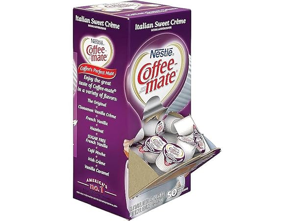 COFFEE-MATE 84652CT LIQUID COFFEE CREAMER ITALIAN SWEET CREME 0.375OZ MINI CUPS 50/BX 4 BOX/CTN