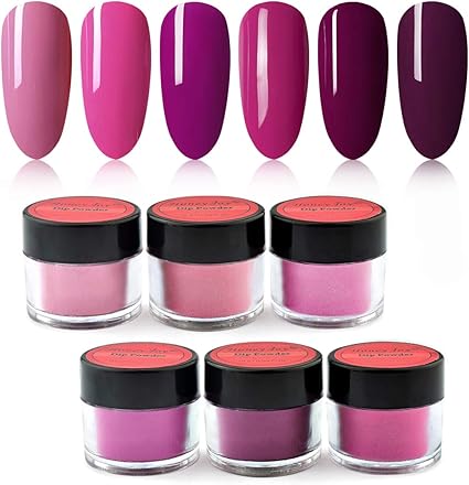 images Dark Purple And Hot Pink Nails honey joy 6 box set rose pink dip