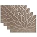 SICOHOME Placemats,Placemats for Table,Set of 4,Brown,Vinyl Kitchen Placemats,