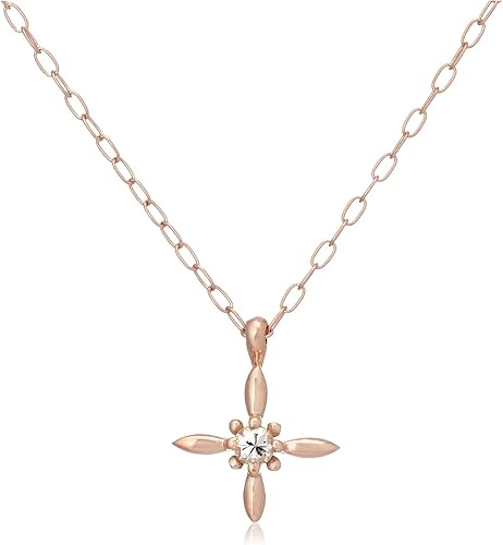 Amazon キャーロ ディ ディアマンテ Chiaro Di Diamante K10ピンクゴールド ダイヤモンド クロススターペンダントネックレス Chd0026 ネックレス 通販