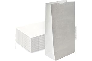 Concession Essentials White Paper Lunch Bags, 4 lb, 200 Count, for Crafts and Holiday Cookies