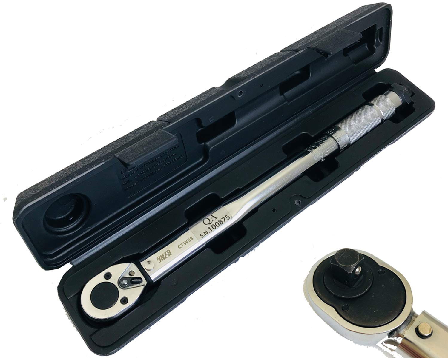 Autojack 3/8 Inch Torque Wrench,19-110 Nm, Reversible Ratchet Machanics Tool, Supplied in a Plastic Storage Case