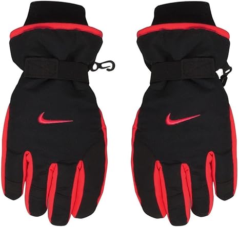 Nike Guantes de esquí – Boys 8 – 20, Negro Rojo: Amazon.es: Deportes y aire libre