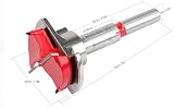 Hyber&Cara Forstner Drill Bit Tungsten Carbide 35mm Depth Stop view 2