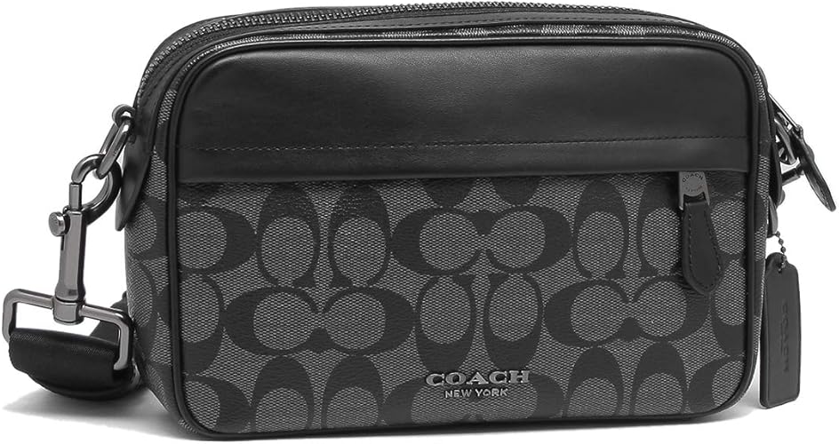 Amazon コーチ ショルダーバッグ アウトレット メンズ レディース Coach F Qbaf4 グレー ブラック 並行輸入品 ショルダーバッグ