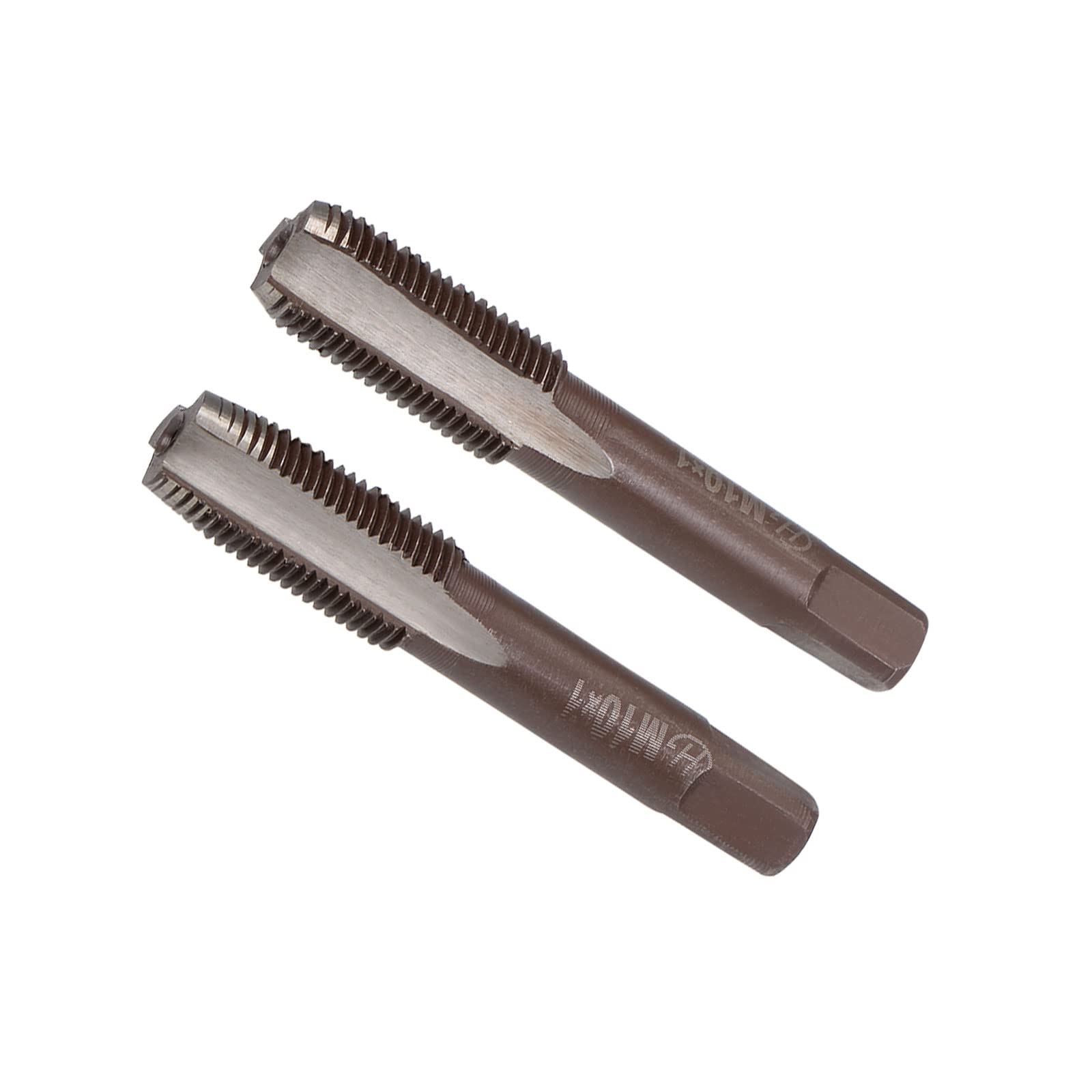 CoCud Hand Threading Taps, M10 x 1 Thread, Metric Alloy Tool Steel Screw Tapping Taper Bottom Tap - (Applications: for Machine Thread Repair), 1-Pair — image 1