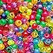 Transparent Multicolor Mix Plastic Pony Beads 6x9mm, 1000 Beads Bulk Bag