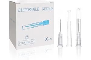 SIRULKEN 100Pack - 27Ga 1/2 Inch Dispensing Needle Sterile Lab Syringe Accessories, Individually Sealed Packed