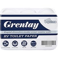 RV Toilet Paper, Quick Dissolve for Septic Safe - 4Ply - 12 Rolls, Bath Tissue for Camping, Marine, RV Holding Tanks…