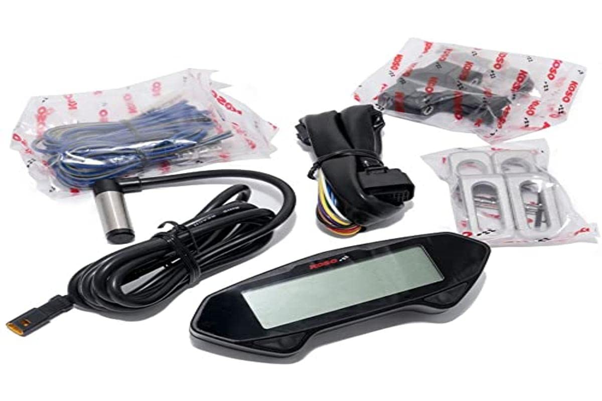 KOSO Speedometer KOSO Digital Cockpit DB01RN tachometer with ABE, blue display universal for motorcycle quad scooter