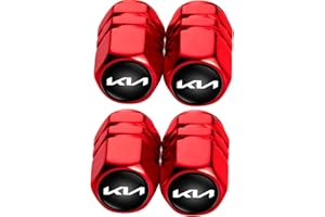 MIKAQIKAOR 4pcs Tire Valve Stem Caps for KIA NIRO Rio Sportage Sorento Soul Stinger Seltos Cadenza K900 Forte Car Accessories, Wheel tire Valve,tire Cover Cap,Wheel air Valve Cap for kia