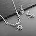 Mariell Silver Vintage Crystal Necklace and Earrings Jewelry Set for Prom, Bridal and Bridesmaids