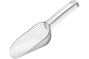 ICYGLEE 12 Ounce Polycarbonate Utility Ice Scoop, No BPA Kitchen Food Candy Scoop with Ergonomically Handle for Ice Maker, Ice Cream, Pets Food, Coffee Beans (PC Clear)